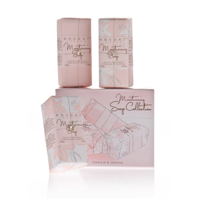 Kolekcja mydeł o aromacie toberozy i jaśminu