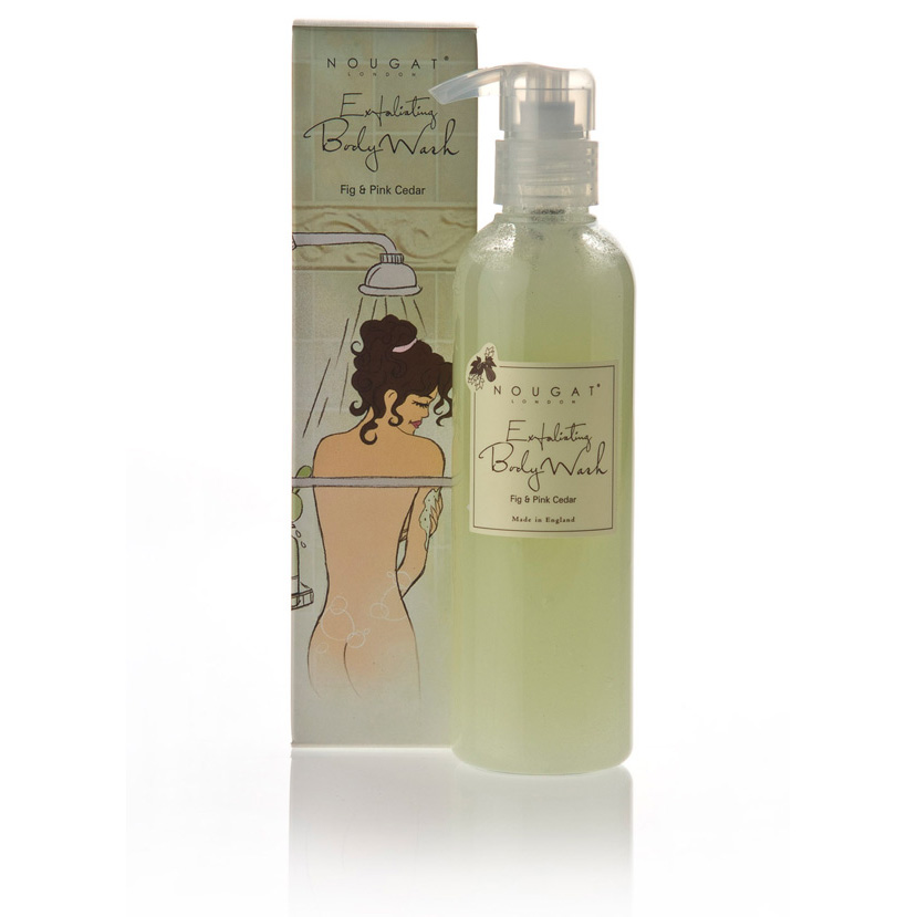 Peeling do mycia ciała o aromacie figi i różowego cedru