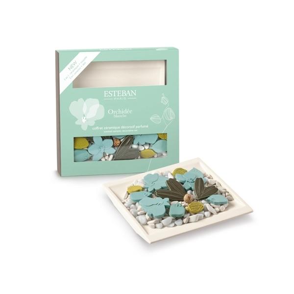 Pachnący ceramiczny zestaw dekoracyjny - Orchidée blanche