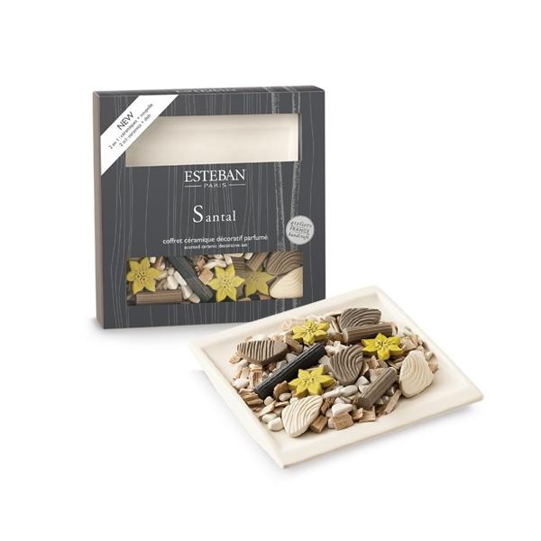Pachnący ceramiczny zestaw dekoracyjny - Santal